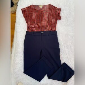 LOFT Navy Women's Trousers